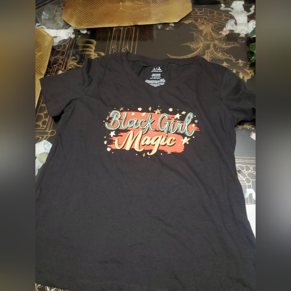 "Black Girl Magic" Graphic Tee with Colorful Print